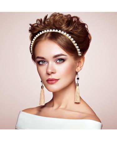 10 Pcs Rhinestone Wedding Headbands with Pearls - Bridal Tiara Hair Accessories for Bride & Bridesmaids - Buy Online on GoSupps.com
