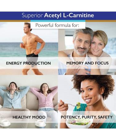 Superior Labs Acetyl L-Carnitine 1000mg 200 caps - Maximum Absorption, Pure Vegetable Capsules - Buy Online on GoSupps.com