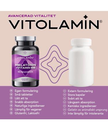 MELATONIN + VITAMIN B6 | VITOLAMIN | 150 TABLETS | Helps fall asleep and prevent insomnia by promoting long and prolonged rest - Buy Online on GoSupps.com