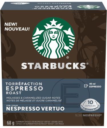 Starbucks by Nespresso Veranda Blend Blonde Roast Coffee Pods Nespresso Vertuo Line Compatible Capsules 8 Coffee Pods & By Nespresso Espresso Roast Coffee Pods Dark Roast Nespresso Vertuo Line Coffee+Coffee Pods Veranda 8 count (Pack of 1) - Buy Online on GoSupps.com