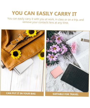 Gatuida 2 Set Mirror Color Contact Lenses Case - Travel-Friendly Eye Cosmetic Container for Household Use - 9x6.1x2.2cm - Buy Online on GoSupps.com