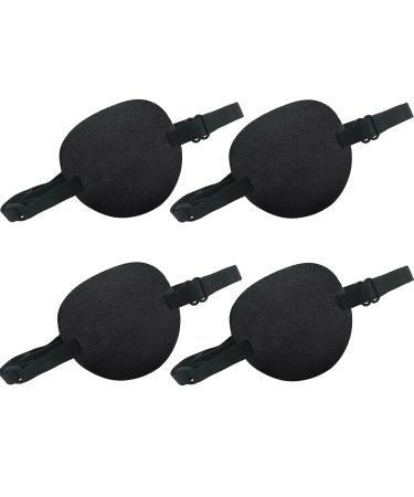 4PCS Eye Patch Medical Eye Patches Comfortable Pirate Eye Patch with Adjustable Buckle Treat Lazy Eye Amblyopia Strabismus for Adults and Kids
