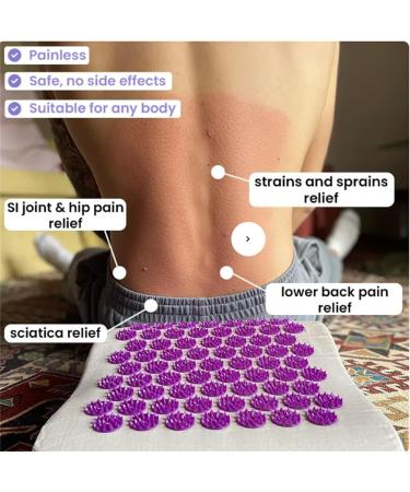 Vevazen Low Back Pillow Vevazen Acupressure Back Mat Sciatizen Pillow Pillow Set for Neck Muscle Relaxation Stress Relief(Black) - Buy Online on GoSupps.com