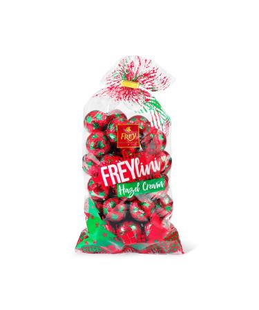 Frey Freylini Hazel Cream 480g - Milk Chocolate Balls Filled with Hazelnut Cream - Christmas Bag - UTZ Certified Swiss Chocolate