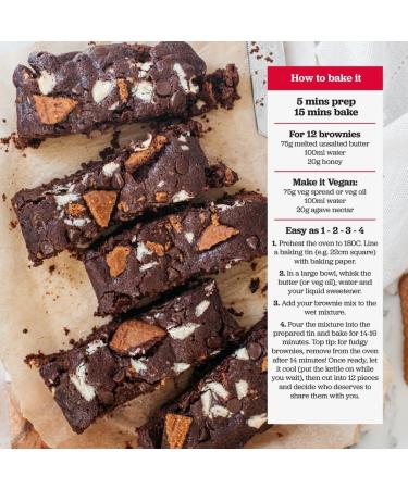 Supergood Bakery Vegan Chocolate Brownie Mix (287g) - Gluten & Dairy Free, Makes 12 Healthy Brownies - Buy Online on GoSupps.com