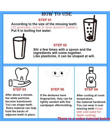 Provisional Teeth Repair Kit - DIY Play Dough Solid Fake Teeth Replacement | 4 Accessories & Mouth Mirrors | Multi-Functional Dental Solution - Buy Online on GoSupps.com