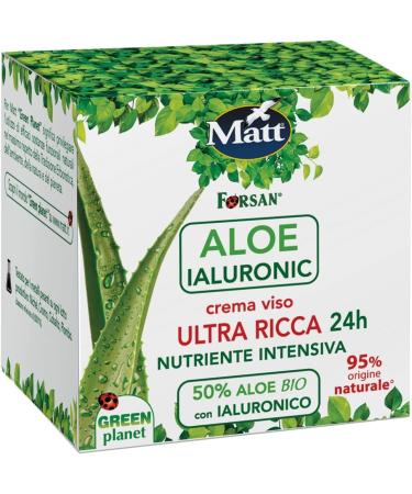  Matt Forsan Herbal Tradition - Aloe Hyaluronic Face Cream - 24-Hour Ultra-Rich Moisturizing Cream with Organic Aloe Vera and Naturally Sourced Hyaluronic Acid - 50 ml - Buy Online on GoSupps.com