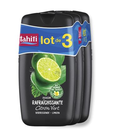 TAHITI Tahiti Refreshing Lime Shower Gel Enriched with 100% Natural Tahitian Monoi Oil 250 ml - Pack of 3