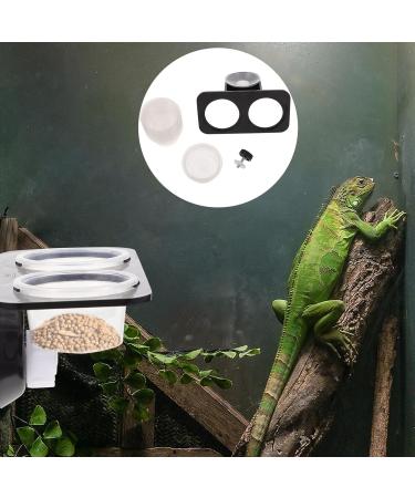 Reptiles Feeding Bowl Breeding Tank Feeder Food Water Dish for Crested Gecko Magnetic Reptile Feeding Dish 11.7X6.3X5.7CM Black - Buy Online on GoSupps.com
