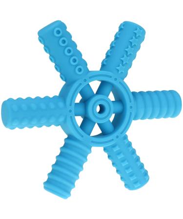 Sensory Chew Stick Toys for Boys Girls Kids Children with Autism ADHD SPD Panny & Mody Silicone Rudder Teether Toys Teething Chewy with 6 Unique Textures for Sensory Motor Aid (Blue)