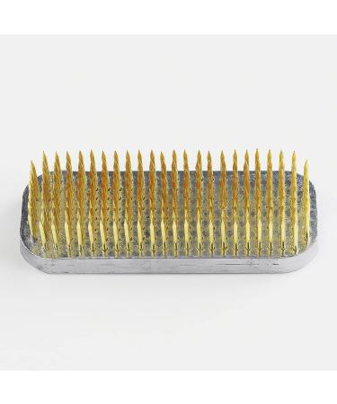 Wazakura Japanese Ikebana Kenzan 3.4 Long Rectangular Brass Flower Holder - Made in Japan - Buy Online on GoSupps.com