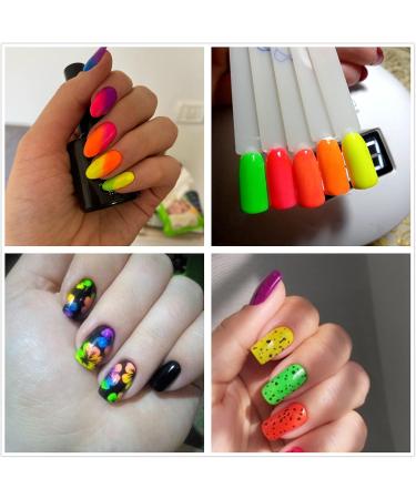 Buy Pigment Nail Powder - 12 Box Neon Acrylic Glitter Set for Stunning Nail Art - International Shipping Available - Buy Online on GoSupps.com