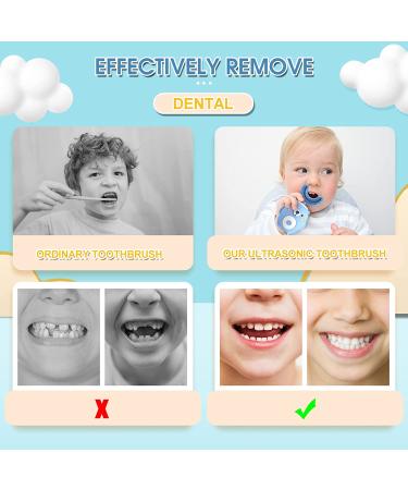 Kids Electric Toothbrush  U-Shaped Ultrasonic Toddler Automatic Toothbrush with Six Smart Modes Auto Whitening Toothbrush IPX7 Waterproof Design for Children Kids Toddler 2-7 Years (Blue) 1-bule - Buy Online on GoSupps.com