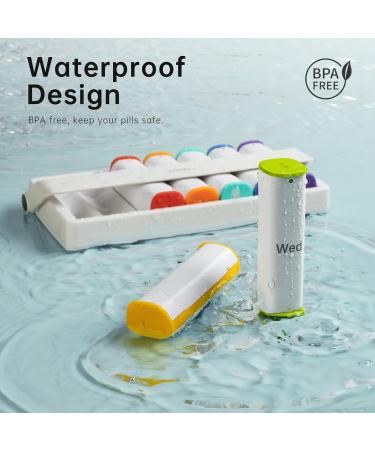 KOVIUU 2x Day Large Pill Organizer with Rotatable Handle - 7 Day Travel Case for Vitamins & Medicine - Buy Online on GoSupps.com