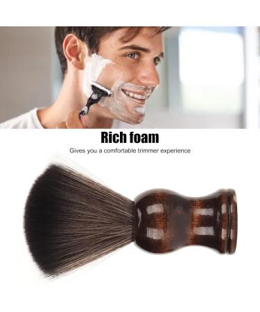 Men's Wooden Handle Razor Brush - Soft Nylon Hair Facial Cleaning & Shaving Tool - Buy Online on GoSupps.com