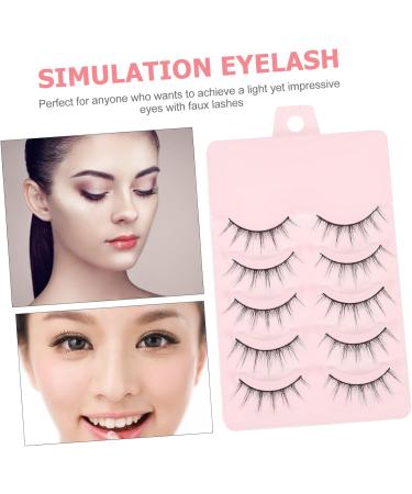 POPETPOP Magnetic False Eyelashes 5 Pairs Eyelash Make up 5d Extend Fiber Natural False Lashes - Buy Online on GoSupps.com