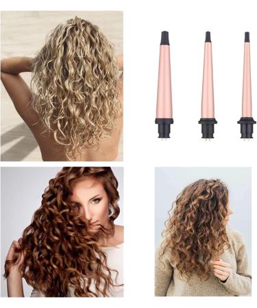 Curling Wand Set - 3 in 1 Interchangeable Ceramic Hair Curling Wands with Heat Resistant Glove - Buy Online on GoSupps.com
