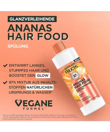 Garnier Fructis Glossy Haircare Set | Shine & Nourish Long Hair | Vitamin & Lipid Complex | Pineapple Shampoo Rinse & 3-in-1 Mask | 400 ml Each - Buy Online on GoSupps.com