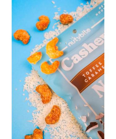Nutybite Cashews Toffee Coconut Gluten-Free Non GMO Kosher Non Artificial Flavours No Preservatives (4 x 120g) - Buy Online on GoSupps.com