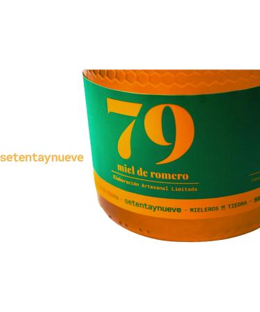 79 Setentaynueve 100 Natural Rosemary Honey Raw and Unpasteurized Honey Clear Amber Colored with Fresh Scent Sweet and Fruity Taste Traditional Spanish Production 500gr - Buy Online on GoSupps.com