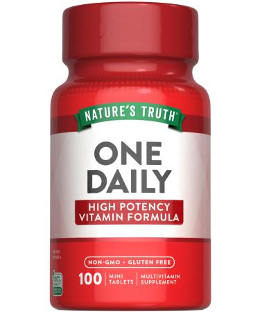 Nature's Truth One Daily Multivitamin | 100 Mini Tablets | for Men and Women | Non-GMO & Gluten Free Supplement