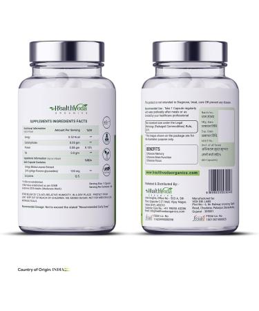 Organics Ginkgo Biloba 120 mg | 60 Veg Capsules | Supports Better Concentration and Memory | for Both Men & Women - Buy Online on GoSupps.com