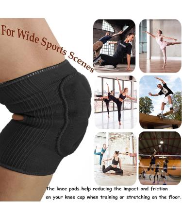 DANCEYOU Dance Knee Pads | Thick Sponge Volleyball Knee Brace for Adults | Medium Black | Ideal for Dance, Yoga, Tennis, Running | Knee Protector for Big Kids and Teens - Buy Online on GoSupps.com
