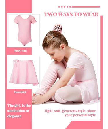 Girls Toddler Ballet Leotard 2-Pack with Skirt | Short Sleeve Dance Dress Tutu | Black Pink | Size 2-4 Years - Buy Online on GoSupps.com