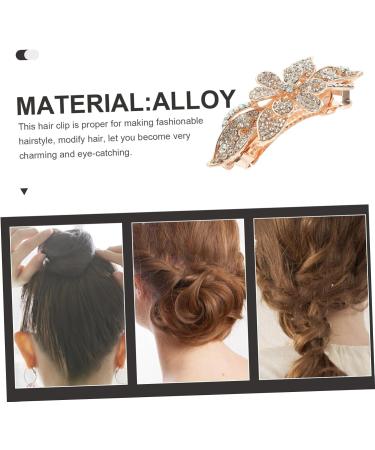 MAGICLULU ponytail bow clip for hair bride the flowers temperament hair clips for women Korean fashion Metal hair accessories hair modeling rhinestone hair clip headgear - Buy Online on GoSupps.com