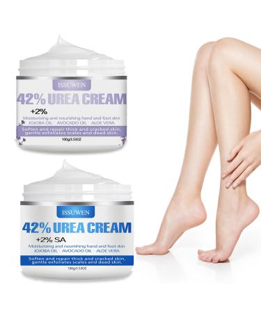 Urea 42% Foot Cream Cracked Heel Repair Cream For Feet and Hand Callus Remover For Dry And Hard Skin Maximum Strength for Hand Foot and Body Care 100g (Original + Lavender)