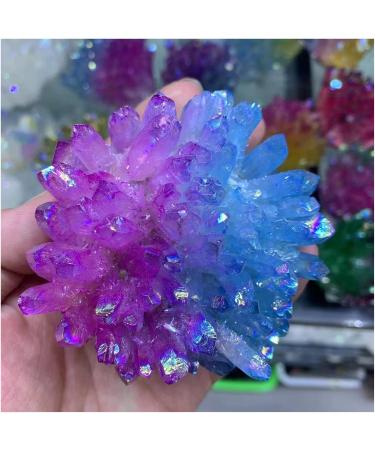 Natural Crystal Rough Crystal Cluster Beautiful Two-Color Crystal Cluster Quartz Cluster Rainbow Gem Gem Specimen Home Decoration (Size : 250-300g) - Buy Online on GoSupps.com