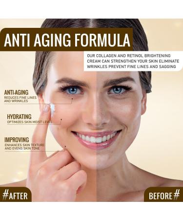 Serumized Retinol Cream for Face Moisturizer for Anti Aging & Wrinkled Skin Day and Night for Women & Men Retinol Collagen Facial Care Face and Neck 1.69 Fl Oz (50ml) - Buy Online on GoSupps.com