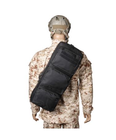 wolfslaves New Tactical 24 Rifle Gear Shoulder MP5 Sling Bag Army Backpack Black MPS Hunting Bag Cross Bag