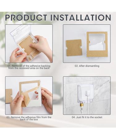Socket Cover Box with Lock Lockable Baby Safety Plug Socket Childproof Transparent Electrical Outlet Light Switch Plug Protector Waterproof & Anti-dust Cover Box for Home &School Security Use - Buy Online on GoSupps.com