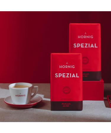 J. Hornig Coffee Ground Special - Mild Aroma & Chocolate Taste | 12x500g | Filter French Press & Espresso Maker - Buy Online on GoSupps.com