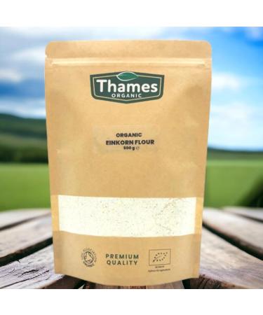Thames Organic Einkorn Wholemeal Flour - 1kg Resealable Bag | Certified Organic, Non-GMO, Vegan | No Additives or Preservatives - Buy Online on GoSupps.com