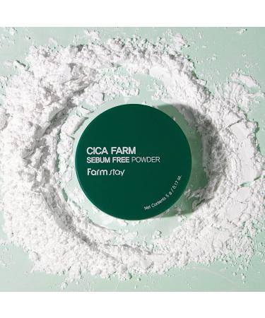 FARMSTAY CICA FARM Sebum Free Powder 5g - Best Korean Setting Powder for Oily Skin | K-Beauty Makeup Essential - Buy Online on GoSupps.com