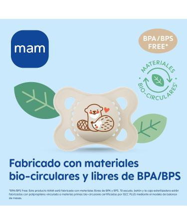 MAM Schnuller Start S149 - Pink Latex Pacifiers for Newborns (0-2 Months) with Self-Sterilizing Box - 2 Pack - Buy Online on GoSupps.com