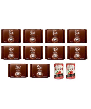Italian Gourmet E.R. Pack of 10 Mulino Bianco Pan di Stelle Biscocrema biscuits with Italian cream 168g cookies + Italian Gourmet 100% Italian 2 x 400g