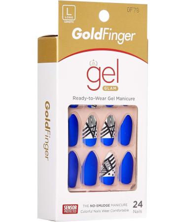 KISS Gold Finger Posh Queen Gel Glam Full Cover Nails (GF78) - Buy Online on GoSupps.com