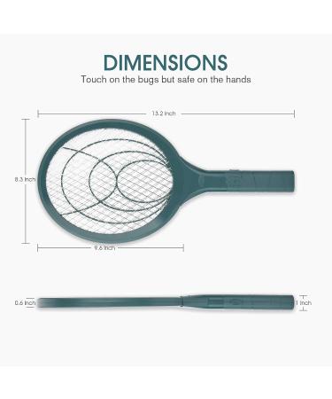 Mafiti Electric Fly Clapper - Toxin-Free Insect Killer with Removable Batteries | Ideal for Indoor & Outdoor Use (Dark Green) - Buy Online on GoSupps.com