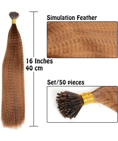 Feather Hair Extension Kit Colored Strands for Hair Feather Extension Synthetic Hairpiece Fake Hair Line Feather Hair Extensions (Color : Suit 9 Size : 16inches) 16inches Suit 9 - Buy Online on GoSupps.com