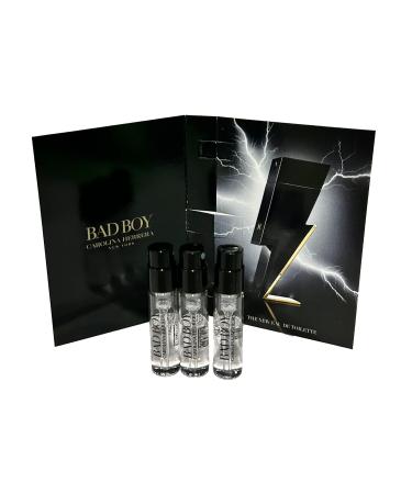 Lot of 3 Carolina Herrera Bad Boy Sample Trial Size Spray Mini Vials 1.5ml 0.05 fl oz - Buy Online on GoSupps.com
