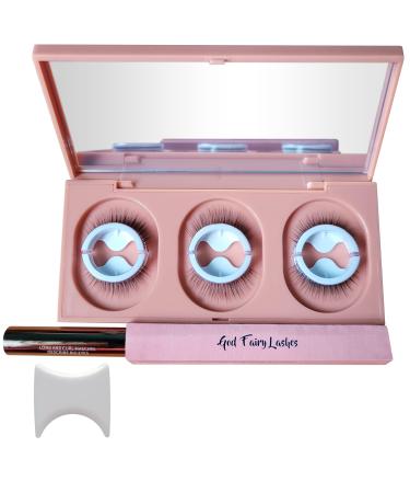 God Fairy Lahes Reusable self adhesive eyelashes 3 Pairs in 1 Pack with Mascara  False eyelashes Natural look Easy to Apply  Waterproof false eyelashes