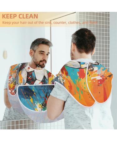 Colorful Paint Football Beard Bib Apron - Beard Hair Catcher for Men | Perfect Gift for Father's Day Christmas & Anniversaries - Buy Online on GoSupps.com