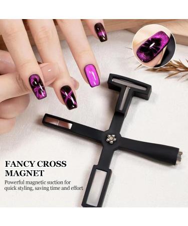 1 Nail Salon Magnet - Innovative Women Magnet Duraable Nail Decor Tool | Multifunctional Beginners Nail Polish Women Stick Metal 4.05 * 4.2 Inches Black - Buy Online on GoSupps.com