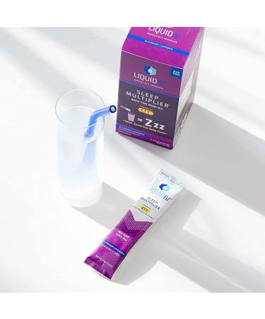 Liquid I.V. Sleep Multiplier with Melatonin, L-Theanine, Valerian Root - Blueberry Lavender | 10 Sticks (Pack of 10) - Buy Online on GoSupps.com