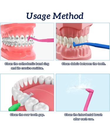 VEGCOO Interdental Brushes - 60 Pack for Effective Teeth & Gums Care | Ideal for Braces & Interdental Cleaning - Buy Online on GoSupps.com