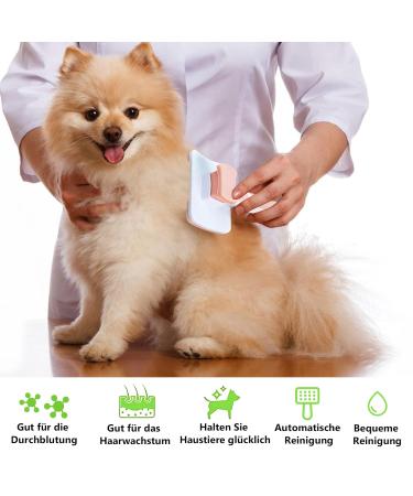 PHAVESAS Gro Pets Dog & Cat Self-Cleaning Brush - Effective Fur Removal for Long & Short Hair - Orange - Buy Online on GoSupps.com