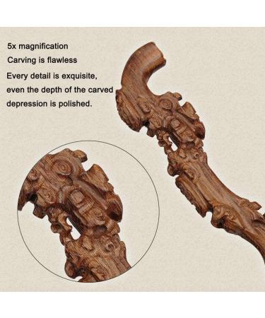 Wooden Walking Stick Solid Cane Solid Wood Mahogany Elderly Root Carved Wooden Cane Suitable for The Elderly and Disabled Selfless dedication - Buy Online on GoSupps.com